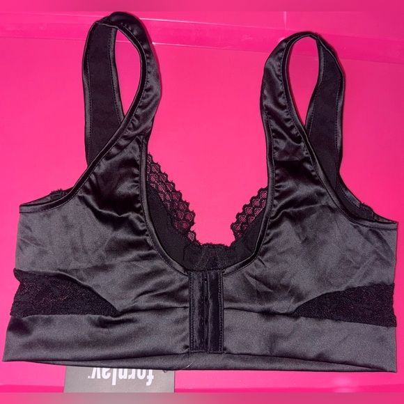 Forplay Satin and Lace Black Bralette - Picture 5 of 8